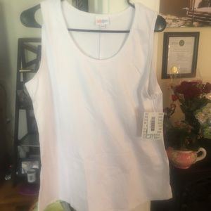 Lularoe white tank 2xl